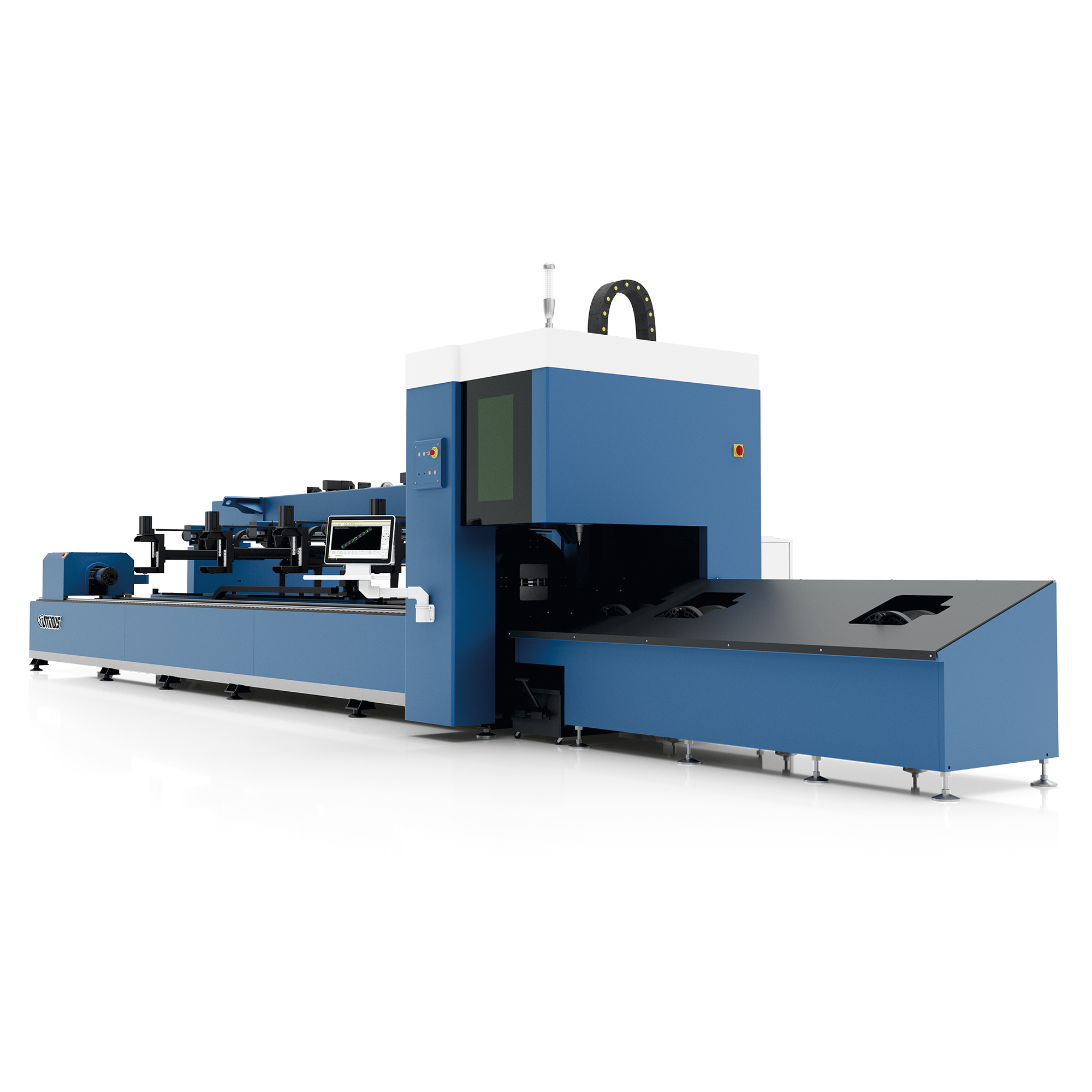 Fiber-Laserschneidanlage für Profile mit automatischem Vorschub 3kW